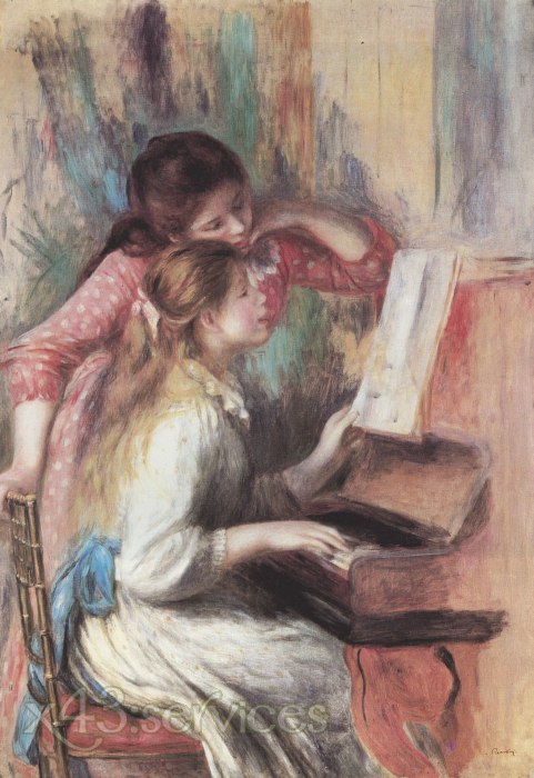Auguste Renoir - Junge Maedchen am Klavier 1